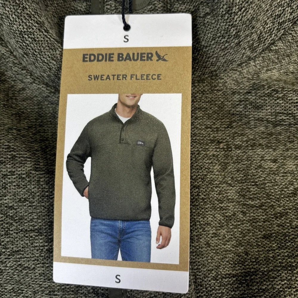 Eddie Bauer Men's Quarter Snap Warm Fleece Pullover Size Small